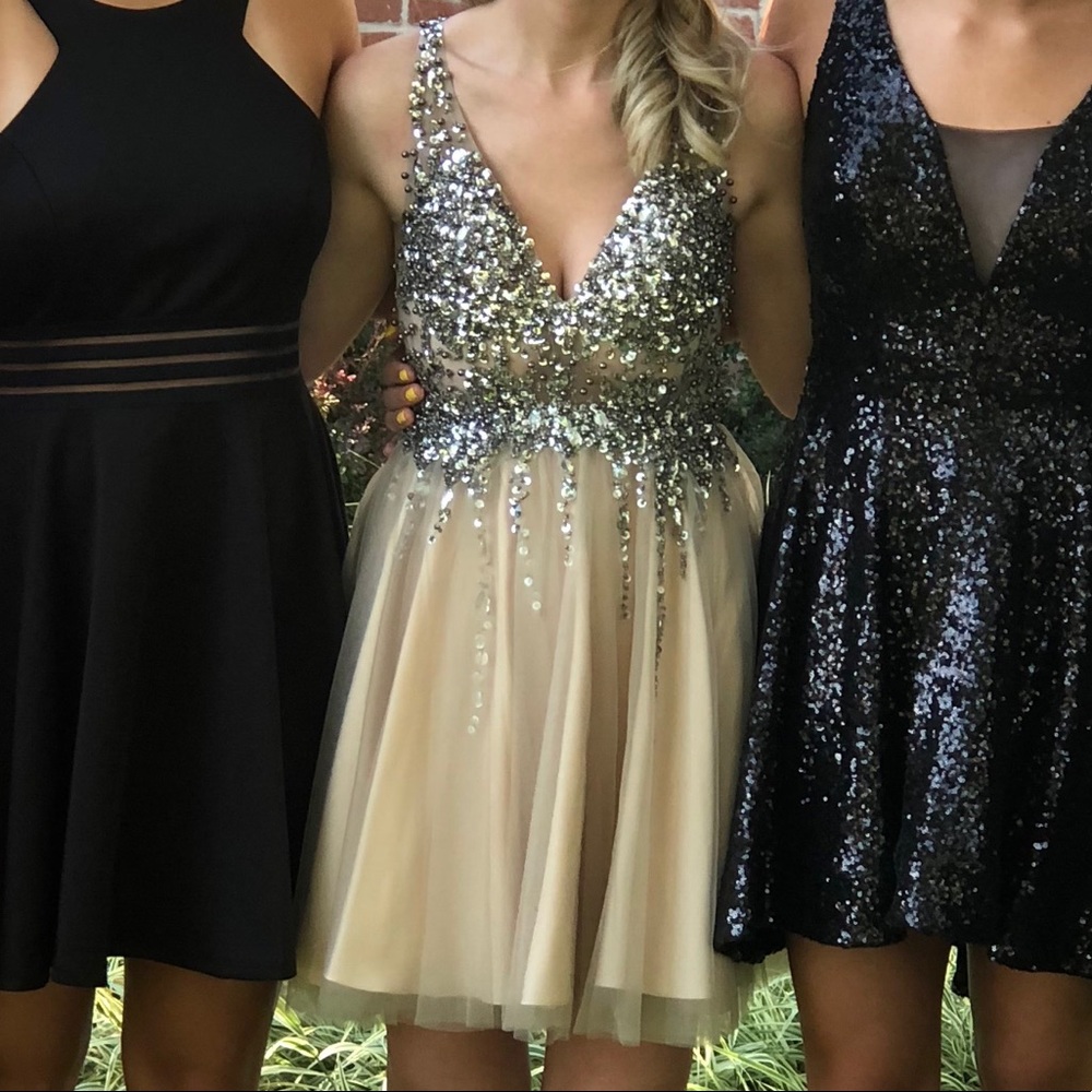 Gold and Silver Homecoming Dress